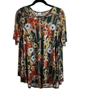 NWOT Curvy Club 3XL Tropical Print Blouse